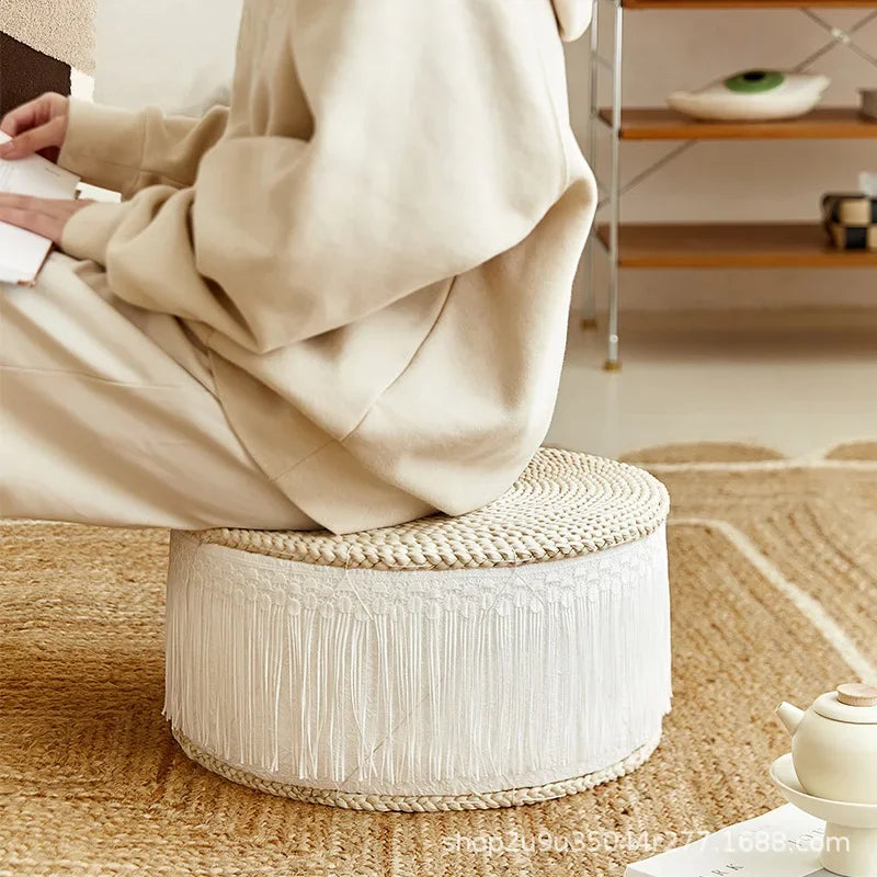 Cushion Not Collapse Home Floor Round Stool Thickened Lumbar Support Seat Cushion Straw Cushion New Arrival Bestseller Gift