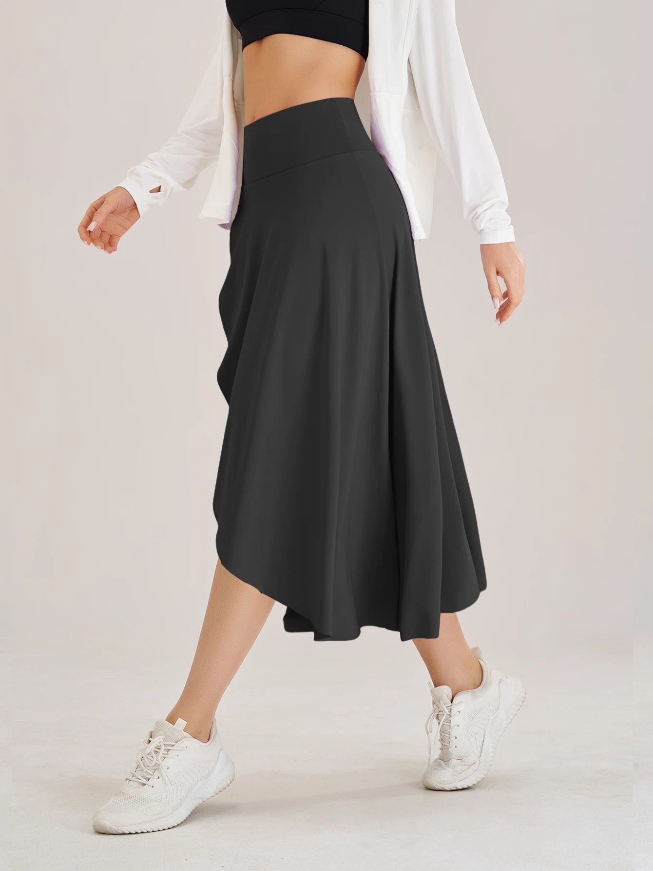 Summer Women Golf Tennis Dance Fitness Long Skirts Quick Drying Solid Female Lining High Waist Long Skirts Shorts