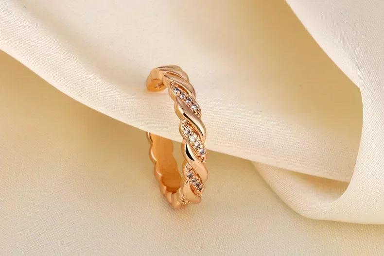 Luxury w letter ring - gold plated with row diamonds elegant adjustable statement piece dainty feminine jewelry
