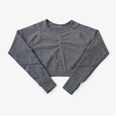 Women's Crop Top Long Sleeves Workout