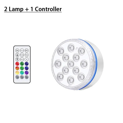 13LEDs Pool Light Underwater Swimming Pool Lighting Updated Submersible Light IP68 Outdoor Spotlight for Aquarium Fish Tank Pond