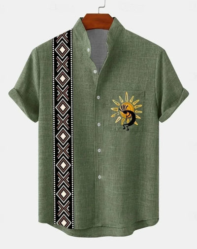 Men's New Linen Hawaiian Shirt 3D Fashion Short Sleeve Casual Urban Trend Summer Comfort Vacation