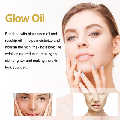 Facial Oil Anti Aging Face Treatment Hydrating Moisturizer Wrinkle Reducer for Dry Skin Rosehip Oil Brightening 30ml Non Greasy