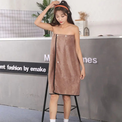 Swimming Bathrobe Microfiber Lady Bathrobe Soft Cartoon Bath Skirt Thickened Quick-drying Spa Bathrobes Summer