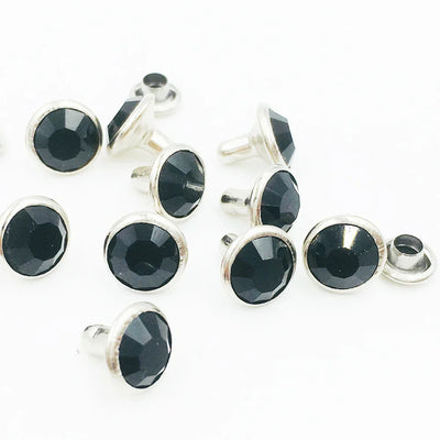 Colorful Crystal Rhinestone For Nails Rivets Studs For Leathercraft 100Sets Horse Tack Rivet Leather Belt Bags Clothing