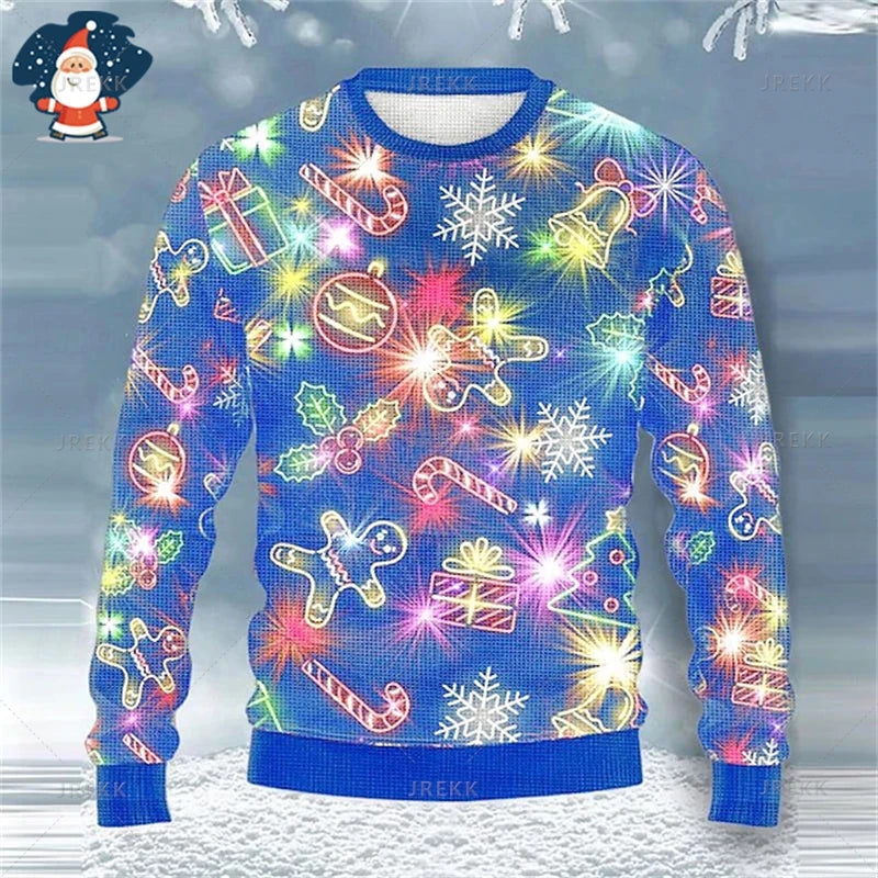 Happy Christmas Sweatshirts Mens Ugly Christmas Sweater Funny Fashion New In Sweaters Women Ugly Sweaters Christmas Jumpers Men