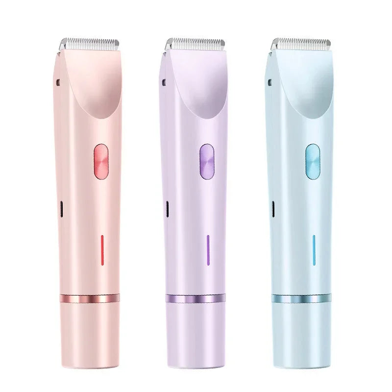 Electric Razors for Women 2in1 Bikini Trimmer Facial Mustache Shavers for Ladies Body Underarms Legs Portable Painless Epilator