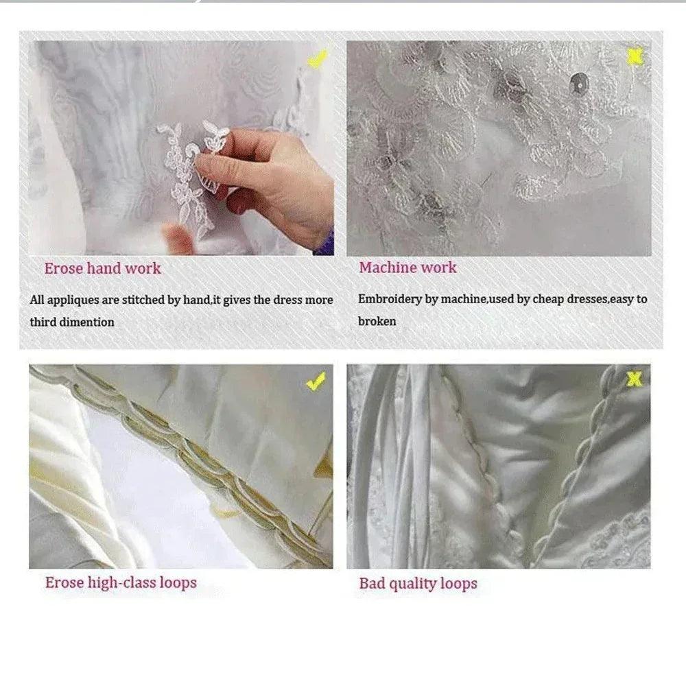 Luxury evening dresses women high quality floor length sweep train long sleeves prom party square collar banquet gowns