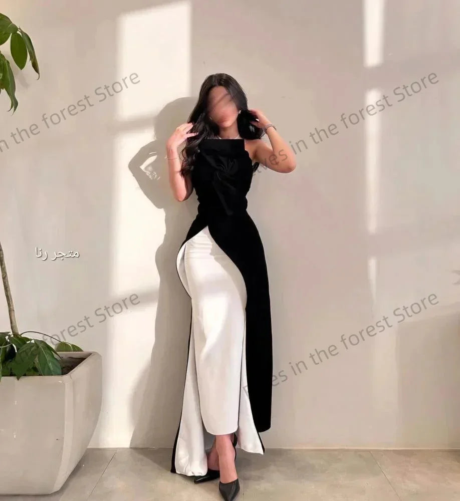 Elegant Formal Evening Dresses Strapless Mermaid Women Sleeveless Prom Gowns Customized Ruffled Pleats Wedding Guest Gowns