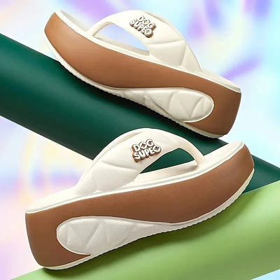 Women's Indoor Flip Flops Summer New Thick Bottom Sandals Soft Comfortable Casual Flip Flops Outdoor Beach Fashion Slippers