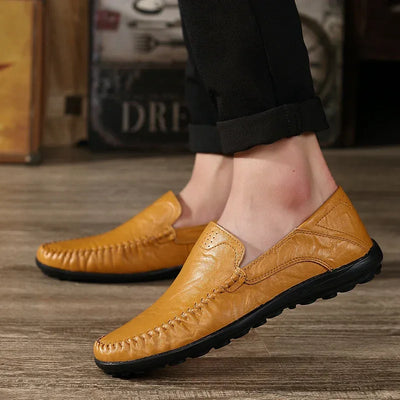 Men Loafers Leather Shoes For Men Casual Shoes Moccasins Breathable Sneakers Men Driving Shoes Comfort Flats