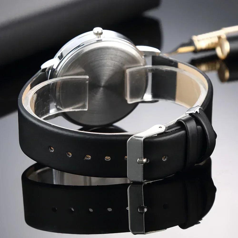 Luxury women watches 2025 new stylish silver minimalist business ladies quartz watch breathable leather steel clock