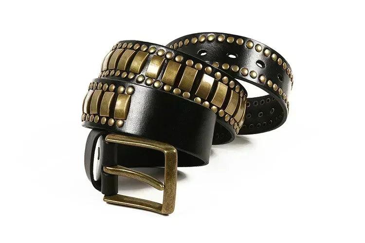 Stylish decorative waistband |original leather pin buckle punk belts | hip hop dress | for men and women