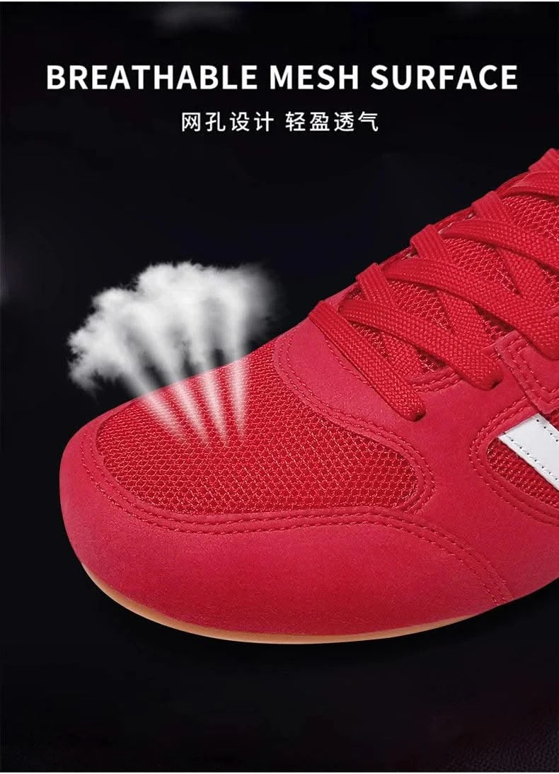 Boxing wrestling shoes children's adult training men women combat fighting Sanda high top shoes boots strength weightlifting gym