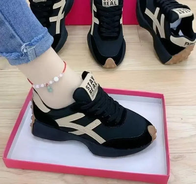 2025 Women Sneakers Platform Shoes New Fashion Leisure Light Anti-slip Black Running Shoe Fashion Designer Women Shoes