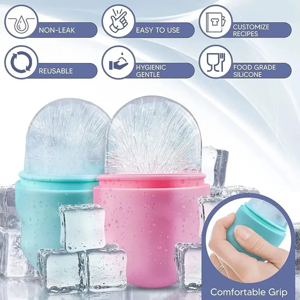 Reusable Ice Roller For Face And Eye Face Beauty Lifting Ice Face Tool Silicone Ice Mold Beauty Cooling Roller Ball Care