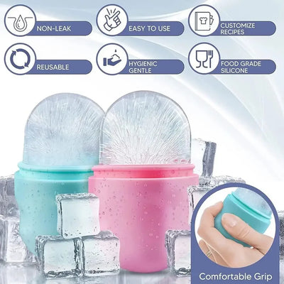 Reusable Ice Roller For Face And Eye Face Beauty Lifting Ice Face Tool Silicone Ice Mold Beauty Cooling Roller Ball Care