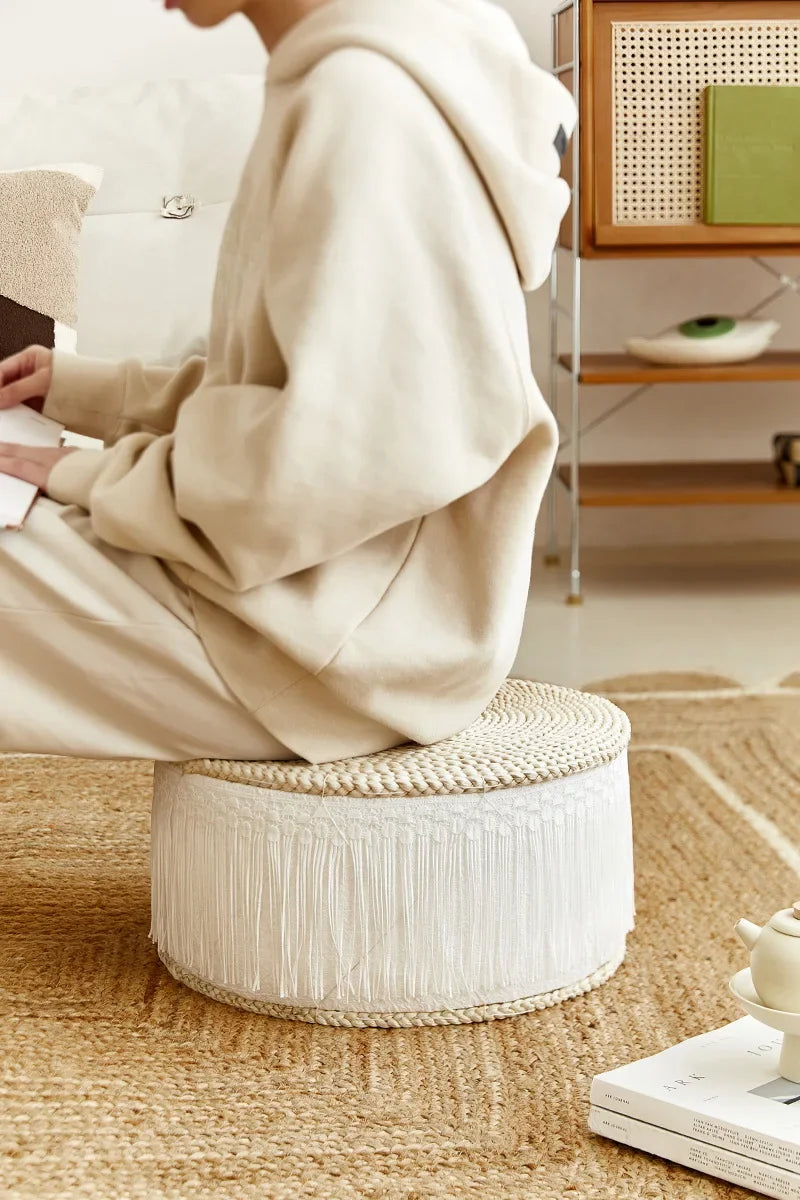 Cushion Not Collapse Home Floor Round Stool Thickened Lumbar Support Seat Cushion Straw Cushion New Arrival Bestseller Gift