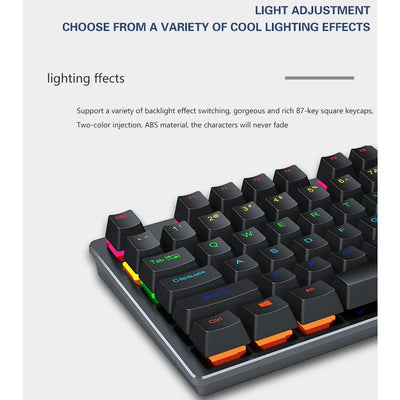 Backlit Gaming Mechanical Keyboard Gamer Mechanic Kit RGB PC USB Wired Keypad Keybord Ergonomic Computer Key Board Mini Teclado