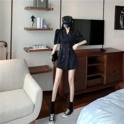 Dresses for Chic and Elegant Ladies Vintage Trend Women's Summer Suit Dress 2024 Black New Hit Sexy Casual Korean Party Fashion