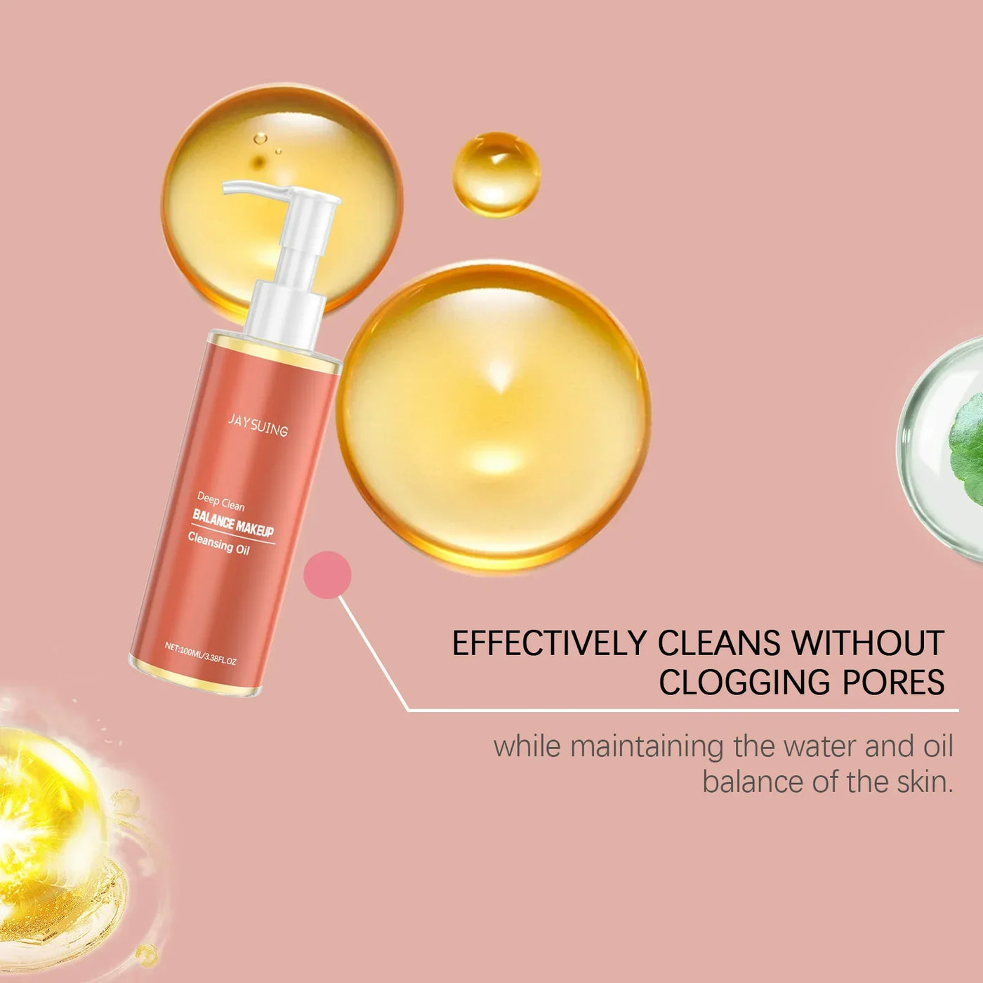 Deep Cleansing Oil Makeup Remover Oil Control Lip Eye Pore Gentle Cleansing Exfoliating Moisturizing Refreshing Facial Cleanser