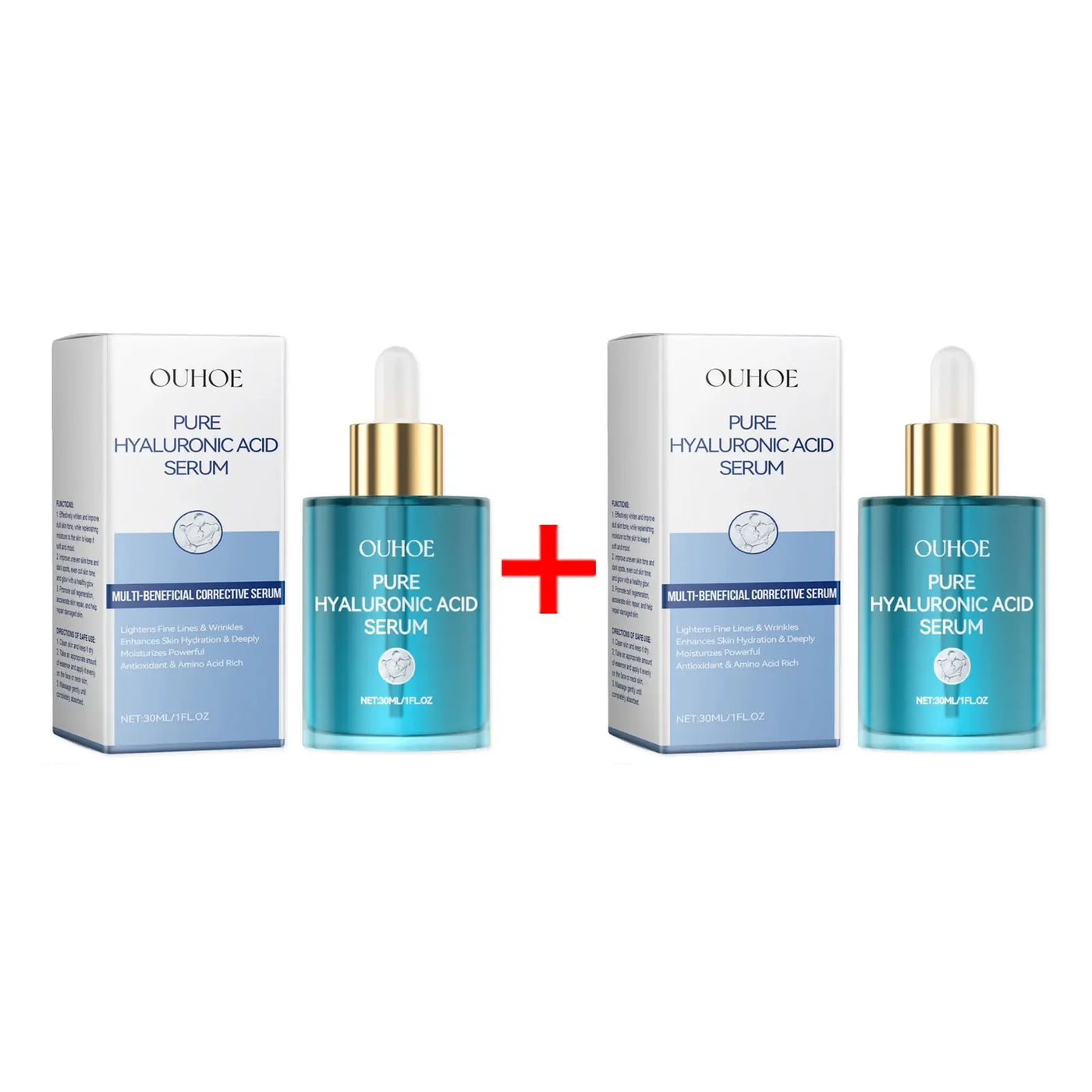 Hyaluronic Acid Serum Shrink Pores Fade Fine Lines Remove Dark Spot Improve Dry Moisturizing Lightening Repairing Facial Essence