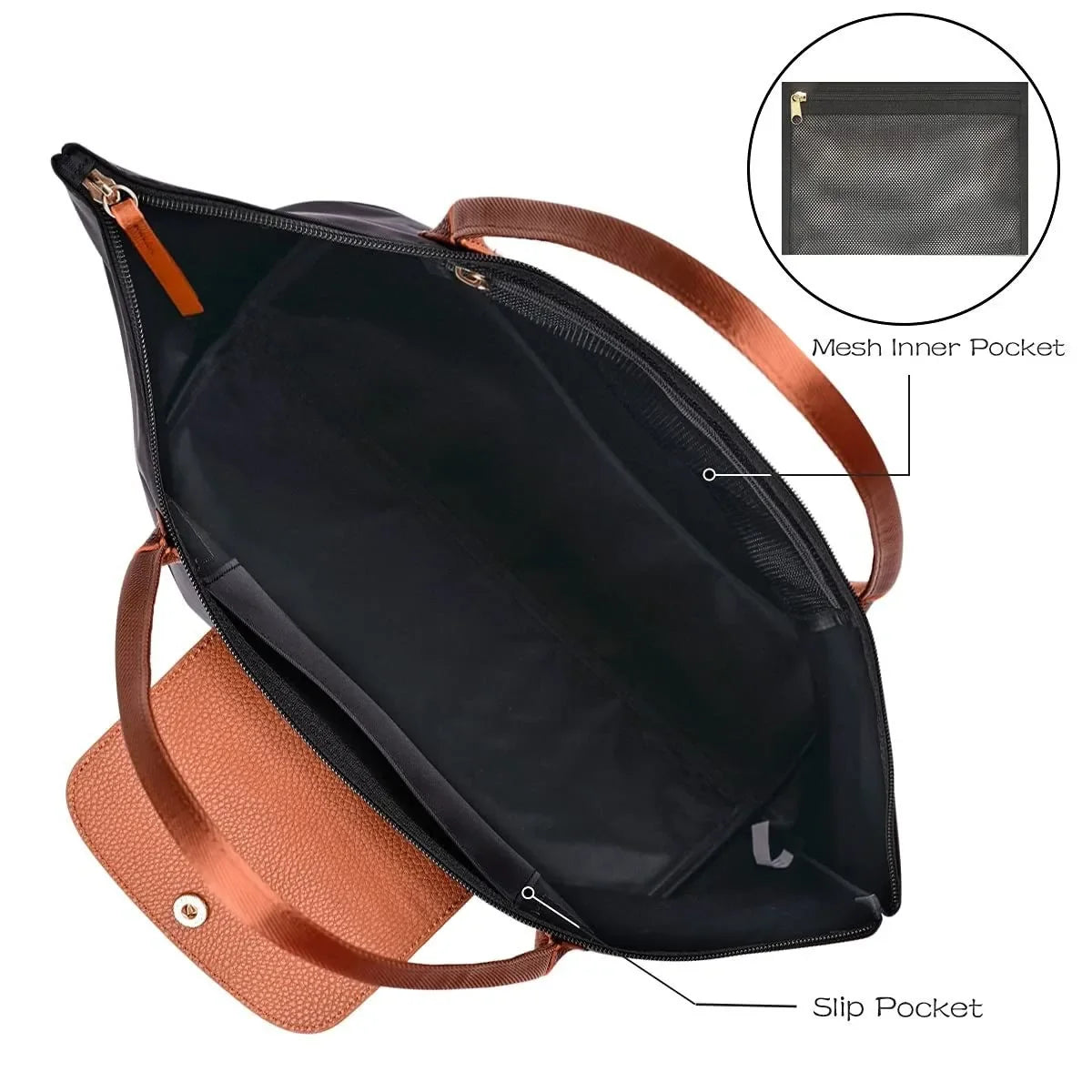 Designer Tote Bag for Women Large Lightweight Nylon Work Shoulder Bag Foldable Travel Purses and Handbags Trendy Dumpling Bag