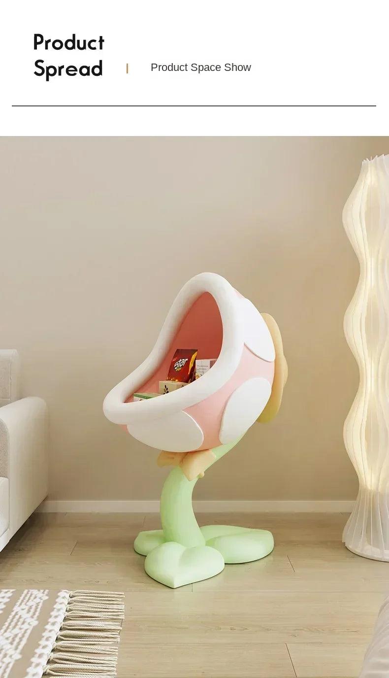 Home decor creative side table large mouth flower storage ornaments room bedside living decorative rack
