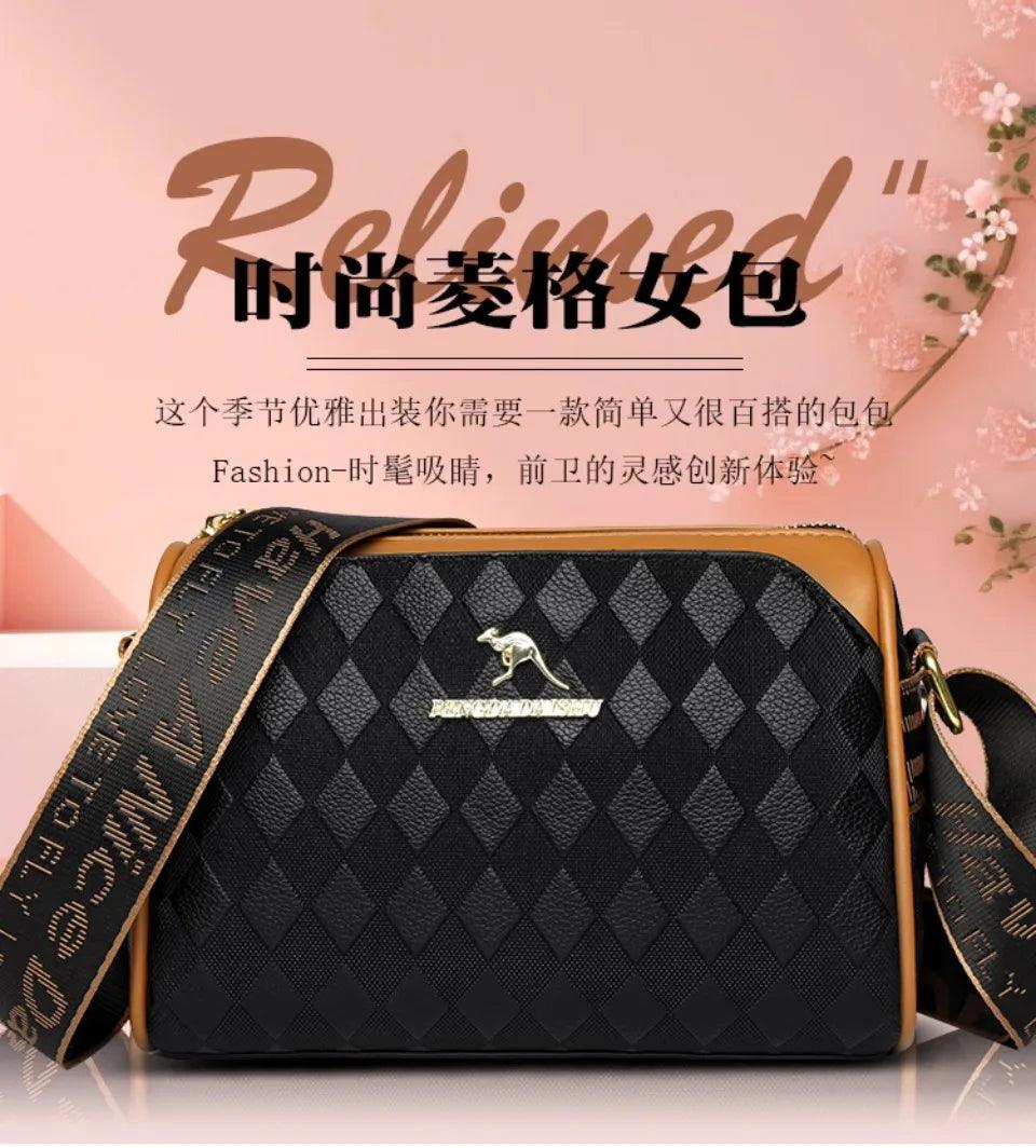 Luxury handbags women bags designer crossbody for mother soft pu leather shoulder purses handbag clutch 3 layers sac