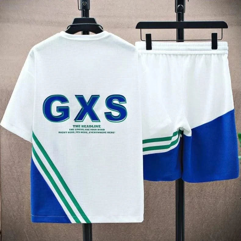 Casual Gradient Men Set T-Shirt Summer