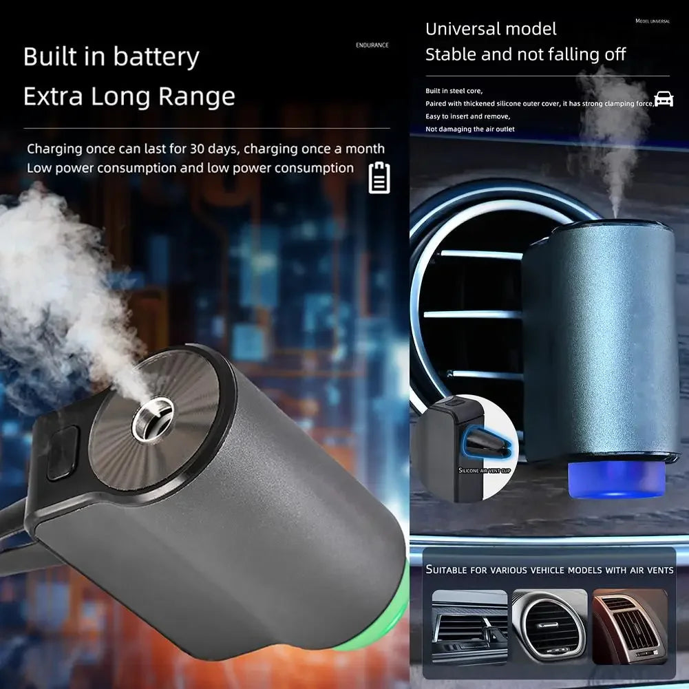 Car Air Vent Humidifier Aroma Humidifier Essential Oil Diffuser Auto Electric Air Diffuser Aroma Cars Air Freshener Perfume