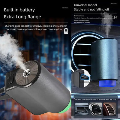 Car Air Vent Humidifier Aroma Humidifier Essential Oil Diffuser Auto Electric Air Diffuser Aroma Cars Air Freshener Perfume