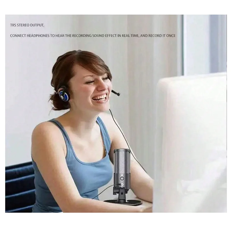 A99E-USB Gaming Microphone Kit With RGB Light, For PC, PS4/5 Compatible Condenser Cardioid Mic Set For Streaming