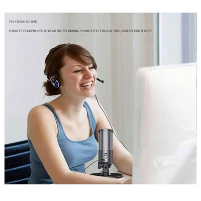 A99E-USB Gaming Microphone Kit With RGB Light, For PC, PS4/5 Compatible Condenser Cardioid Mic Set For Streaming