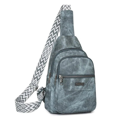 Women Men PU Leather Shoulder Bag Fashion Sling Crossbody Bag