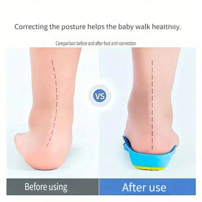Kids Orthotics Flat Foot High Arch Support Orthopedic Insoles for Children Plantar Fasciitis Comfort Sports Running Shoes Pads