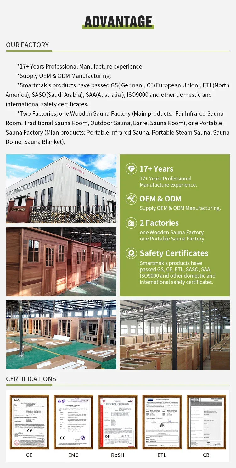 Indoor Traditional Sauna Dry Steam Far Infrared Sauna Room Outdoor Electric Stove Sauna