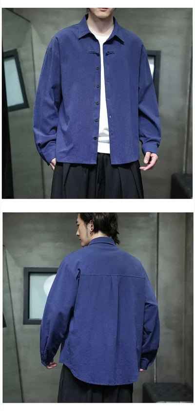 Mens Linen Shirts Casual Streetwear Long Sleeve Turn Down Collar Summer Beach Vacation Hawaiian Shirts M-5XL Plus Size Men Tops