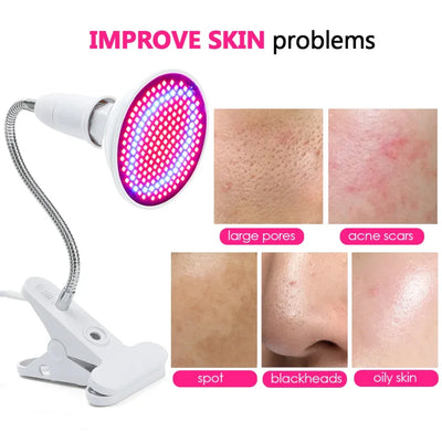 LED Red Light Photon Therapy Face Mask Beauty Instrument Facial SPA Acne Wrinkle Removal Skin Rejuvenation Anti Age Device