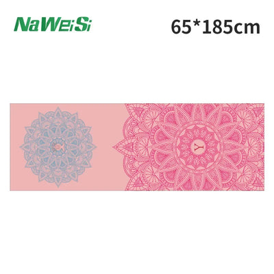 Yoga Mat Towel double-side Velvet Yoga Fitness Isolation Mat non-slip Folding Portable Sports Mat Towel Beach Quick Dry Towel