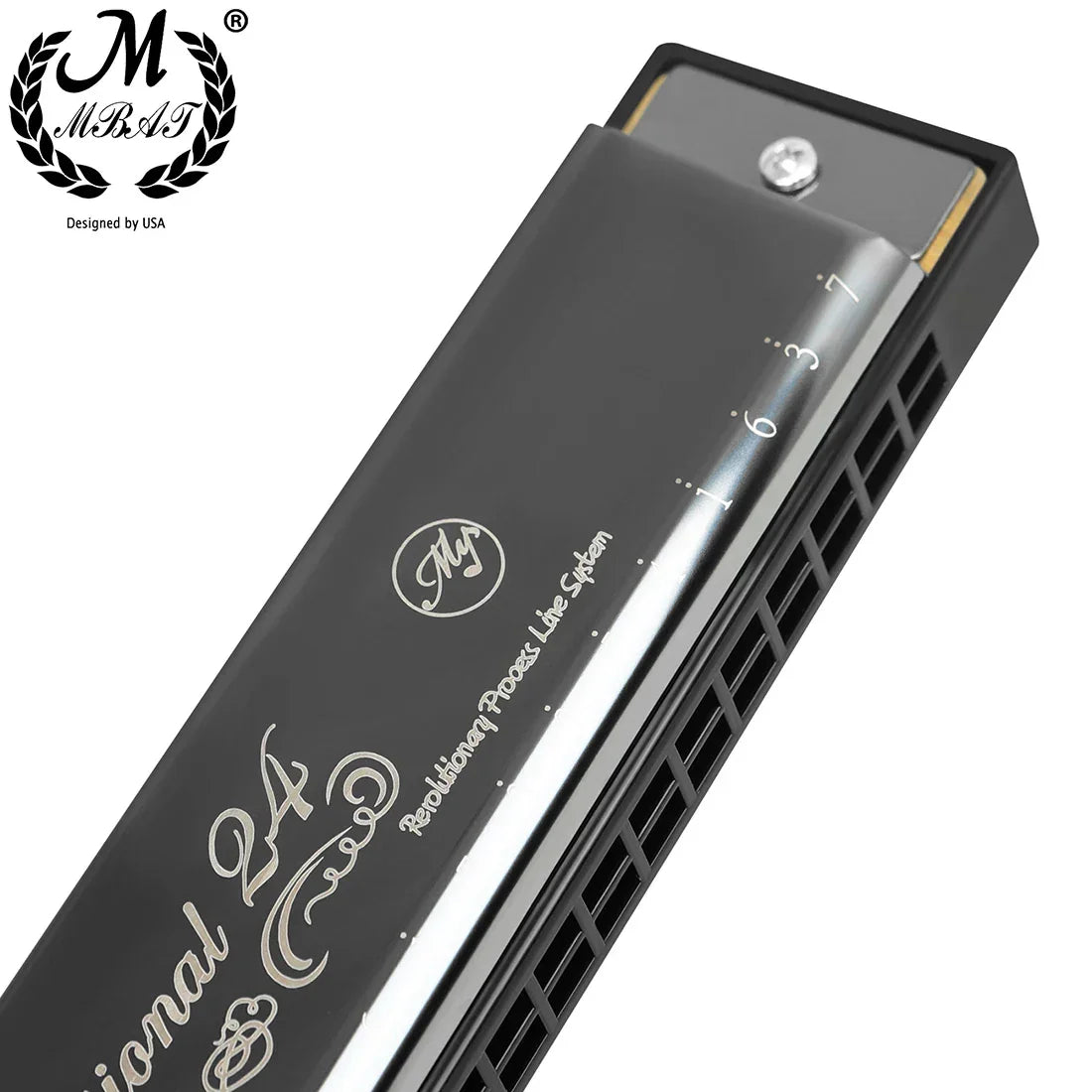 24 Holes Harmonica Key of C Professional Tremolo Mouth Organ With Case For Adults Professionals and Students Harmonica