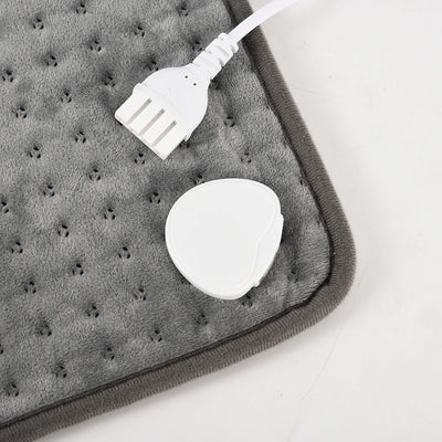 Soft Washable Thermal Electric Heating Pad Blanket For Shoulder Legs Feet Hands Abdomen Winter Warming Heated Mat 6 Levels Gray
