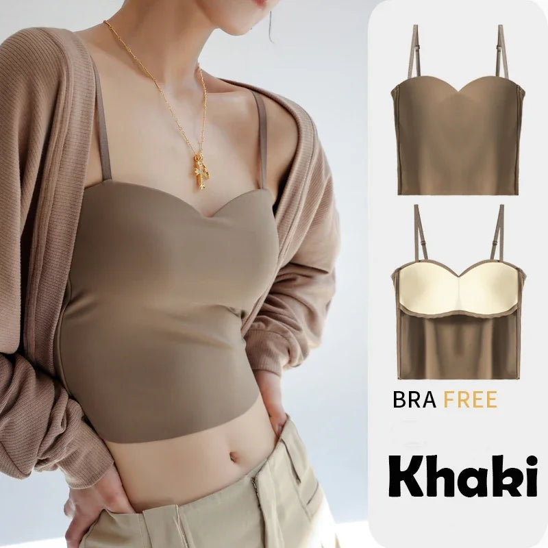 Women Solid Colour Wireless Padded Bra