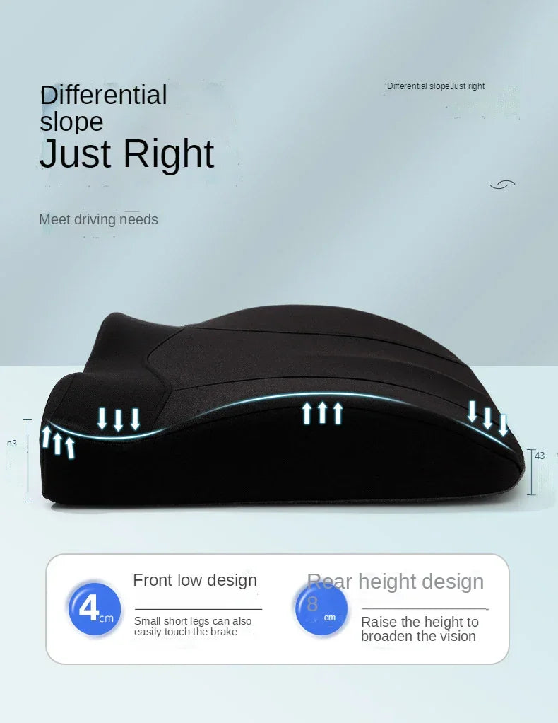 Car Booster Seat Cushion For Driver Hip Pain Raised Memory Foam Height Seat Protector Washable Cover For Short People Pad Mats