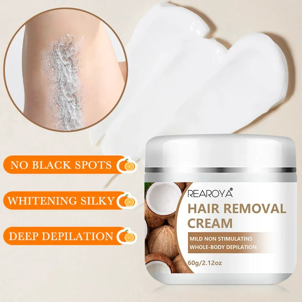 Fast Hair Removal Cream Painless Hair Growth Inhibitor Arm Armpit Legs Permanent Depilatory for Men Women Beauty Health Care