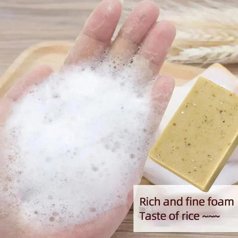 Handmade oat soap - natural gentle brightening exfoliating body facial
