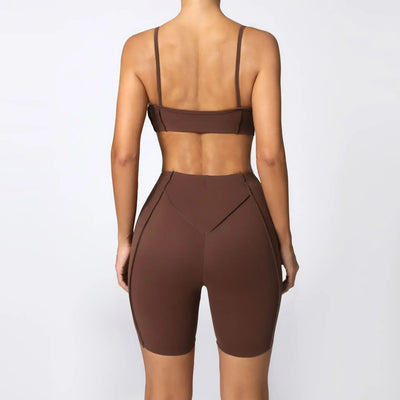 Seamless Yoga Sets Sports Fitness High Waist Hip-lifting Shapeing Leggings