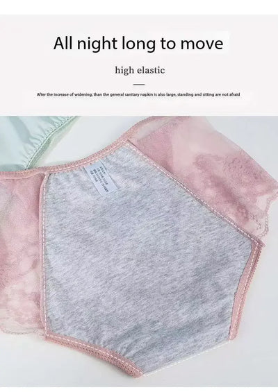 1PCS Cotton Leak Proof Menstrual Panties Women Physiological Period Lace Underwear Breathable Elasticity Sexy Breifs