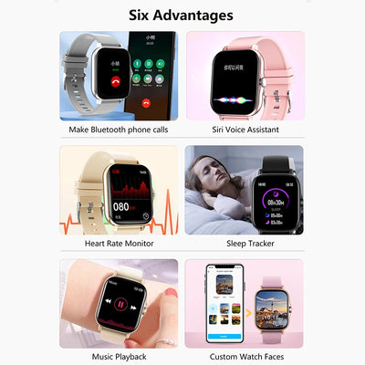 1.83'' Sports Smart Watch Fitness Clock Health Monitor Waterproof Smartwatch Wireless Call Watches for Men Women IOS Xiaomi 2025