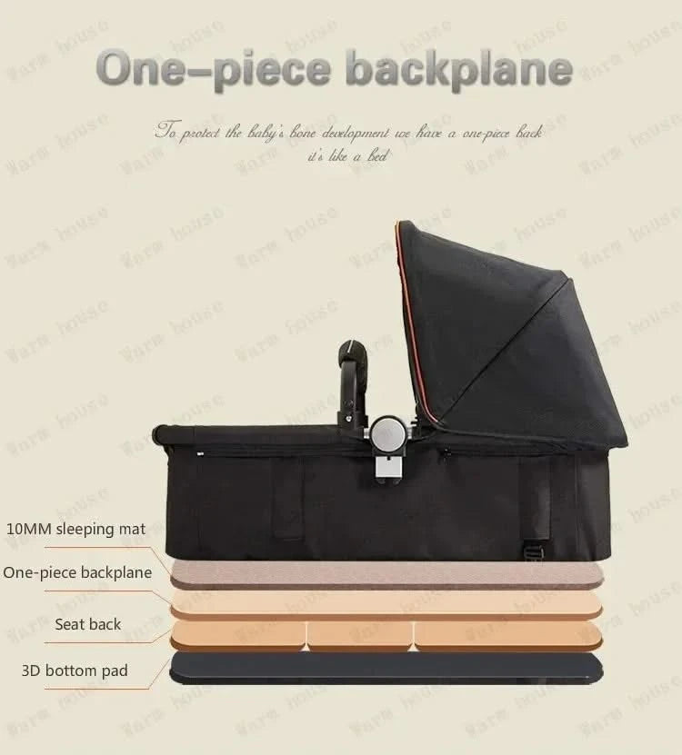 New Twins Baby Stroller Foldable Double Baby Stroller for Two Children Shock-absorbing Twin Baby Stroller Four Wheel Cart